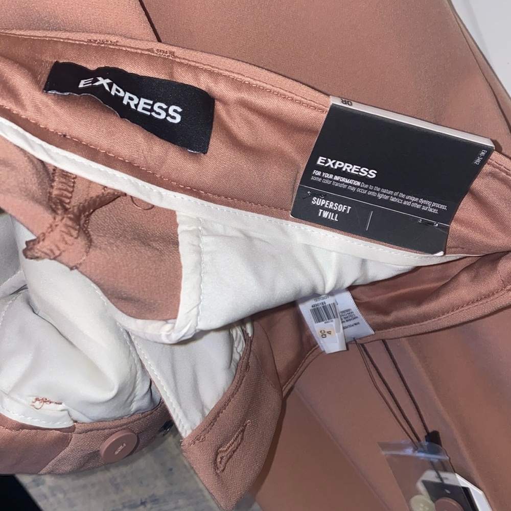 NEVER WORN W TAGS, Express Boot Low Rise SOFT TWILL Pink Pants - Picture 4 of 9